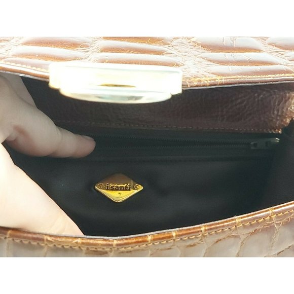 I SANTI Handbag Purse Crocodile Leather  Italy Vintage 1940's 1960's Midcentury - Picture 10 of 10